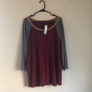 Burgundy Lightweight longsleeved Tee